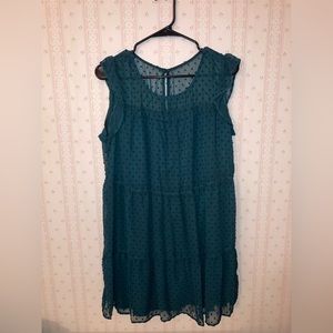 BRAND NEW! Tags attached. Hunter green short babydoll dress from JCPenney